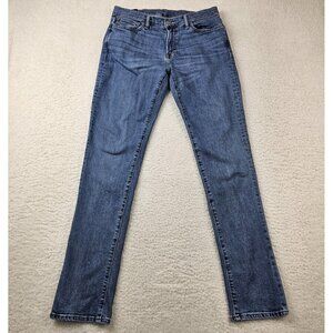 Abercrombie & Fitch Jeans Mens 33x34 Rustin Athletic Skinny Stretch Blue Denim